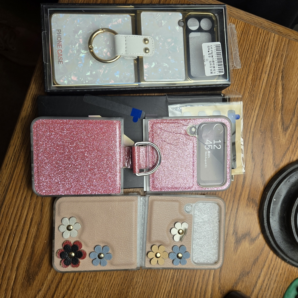 Glitter Pink Phone Case with Ring Holder